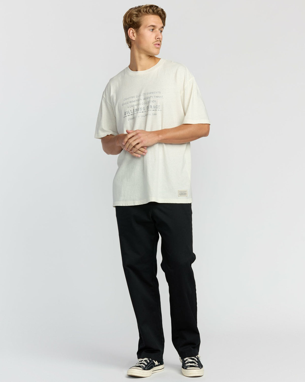 The Label Garage Regular Short Sleeve T-Shirt - Off White | Billabong