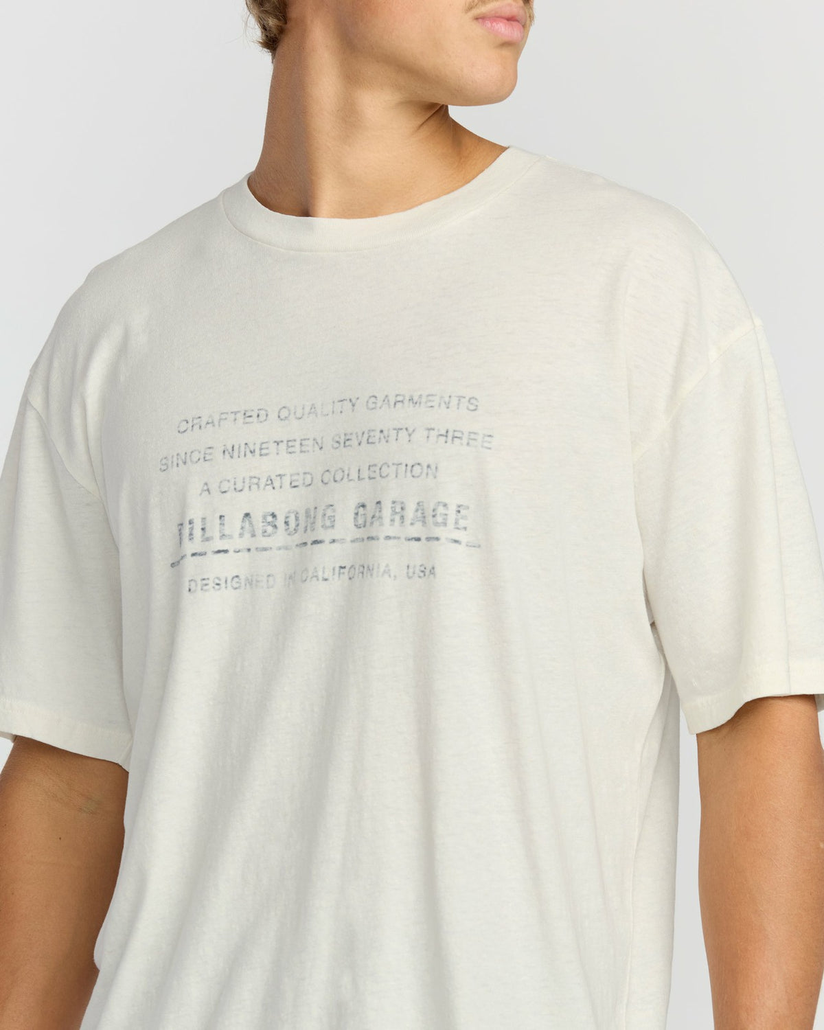 The Label Garage Regular Short Sleeve T-Shirt - Off White | Billabong