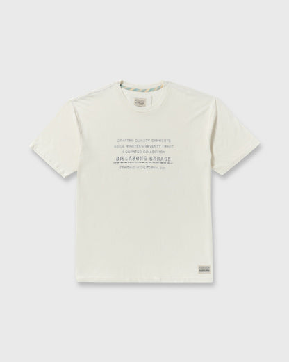 The Label Garage Regular Short Sleeve T-Shirt - Off White | Billabong