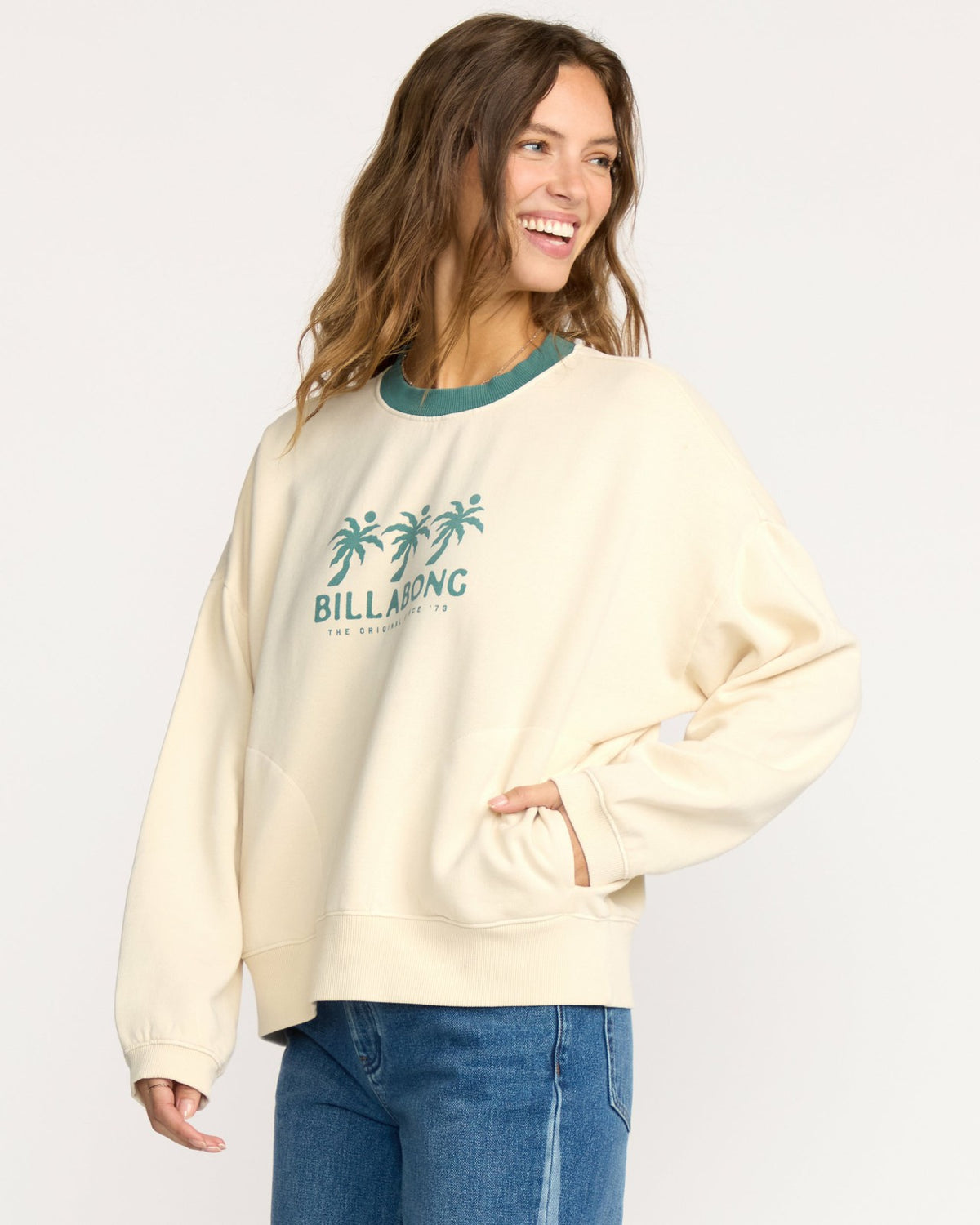 Triple Palms Crewneck Sweatshirt - Whitecap | Billabong