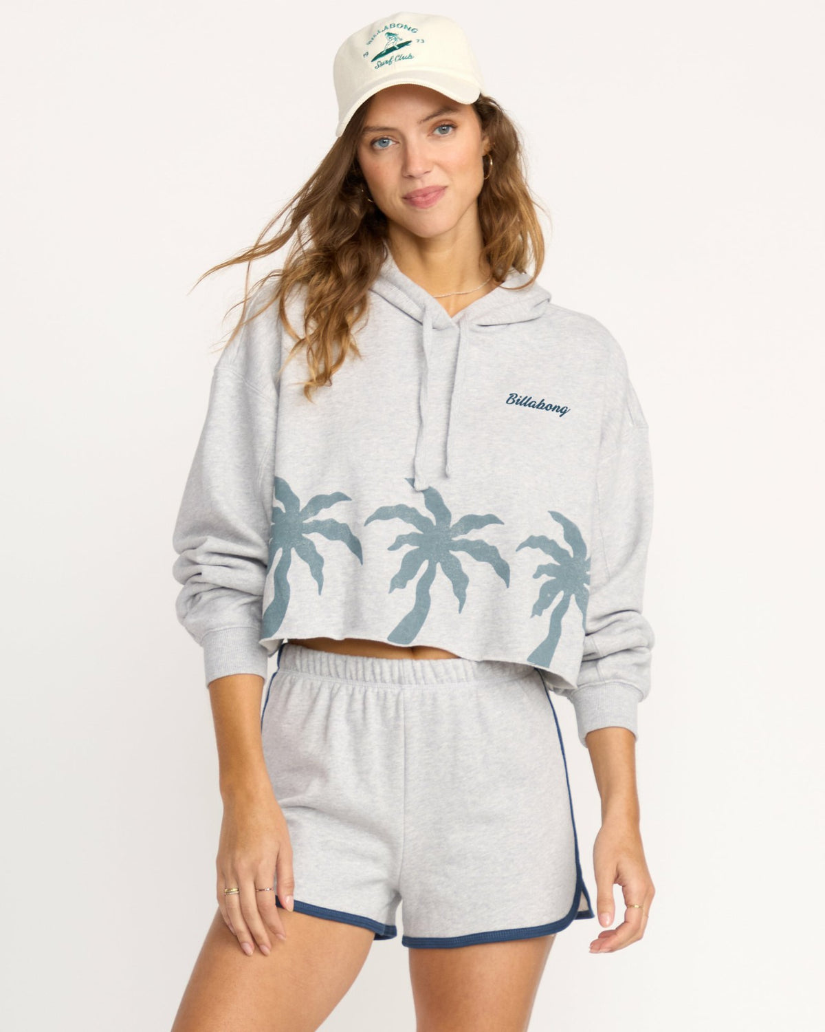 Triple Palms Hoodie - Heather Grey | Billabong