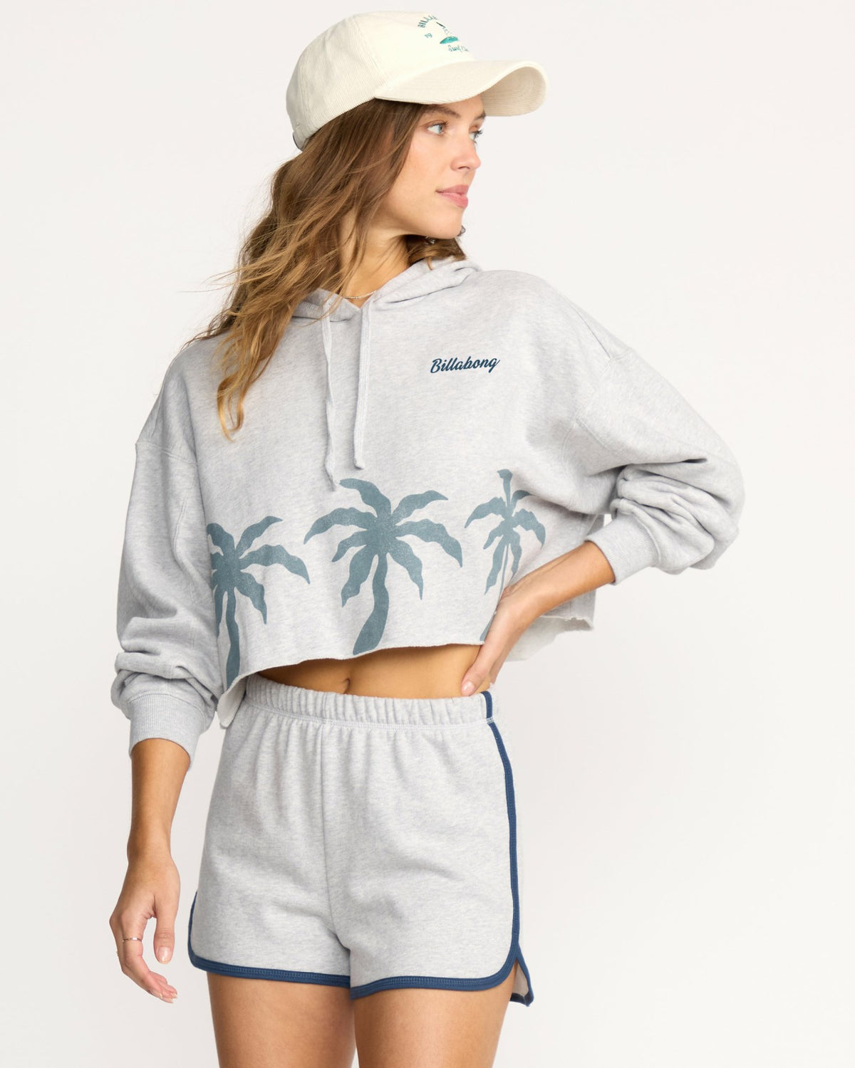 Triple Palms Hoodie - Heather Grey | Billabong