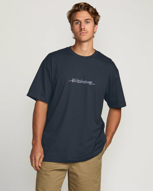 Triple Up Regular Tee - Aged Indigo | Billabong
