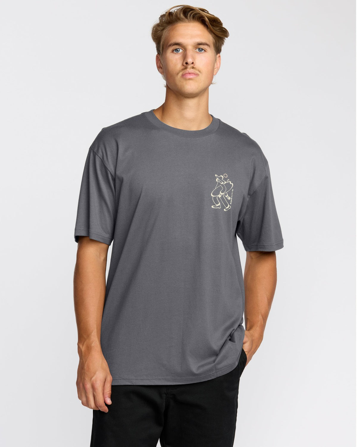 Up The Beach Regular Short Sleeve T-Shirt - Char | Billabong