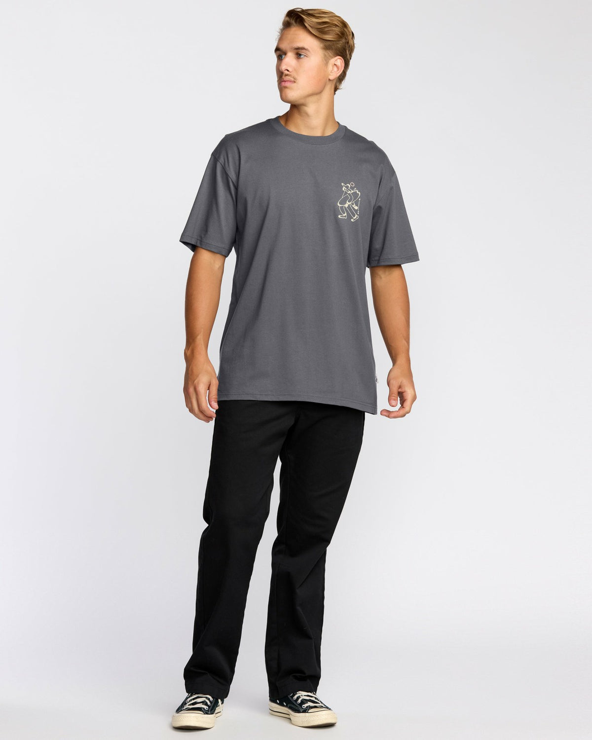 Up The Beach Regular Short Sleeve T-Shirt - Char | Billabong