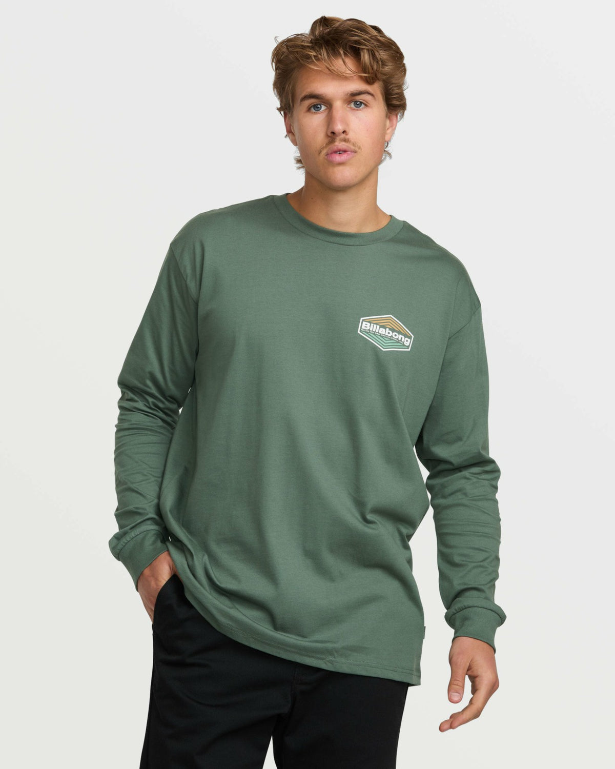 Walled Regular Long Sleeve Tee - Dark Slate | Billabong
