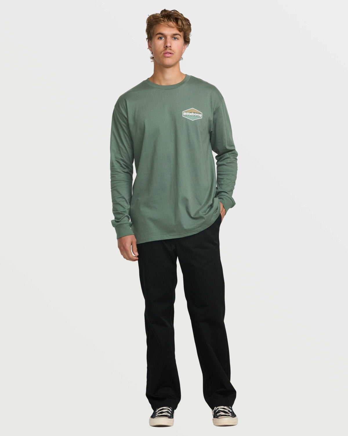 Walled Regular Long Sleeve Tee - Dark Slate | Billabong