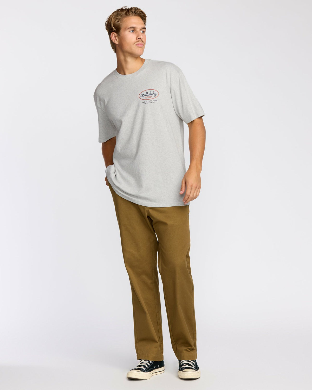 Walled Regular Short Sleeve T-Shirt - Lt Grey Htr | Billabong