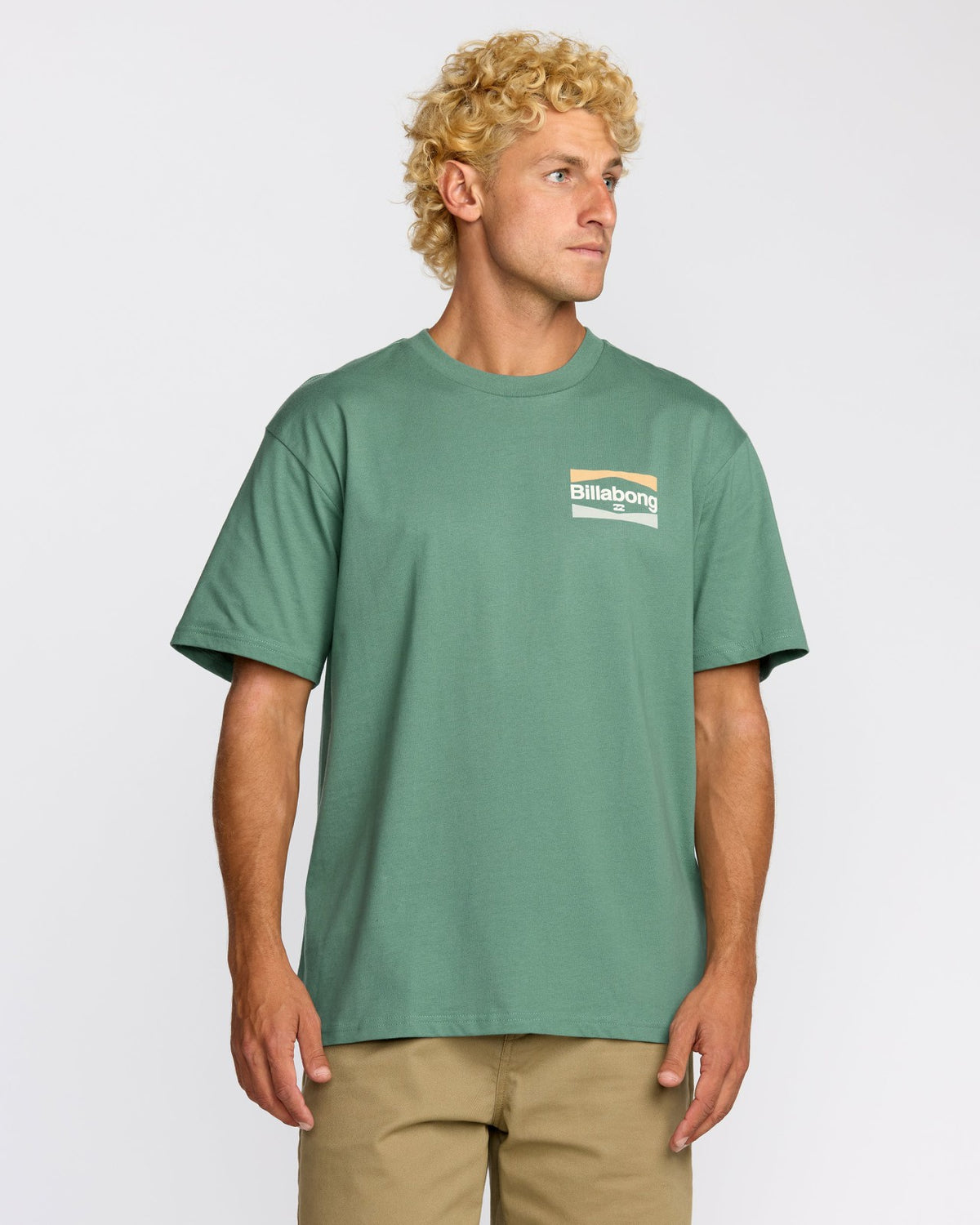 Walled Regular Short Sleeve T-Shirt - Sage Green | Billabong