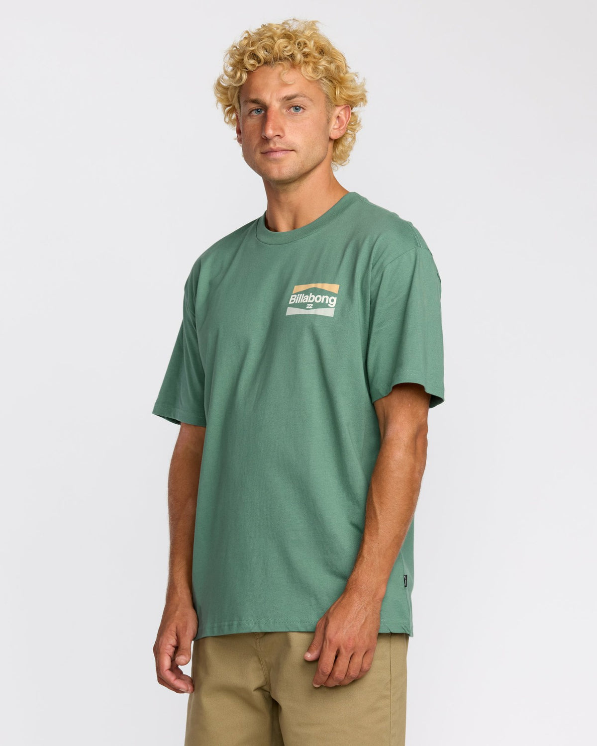 Walled Regular Short Sleeve T-Shirt - Sage Green | Billabong