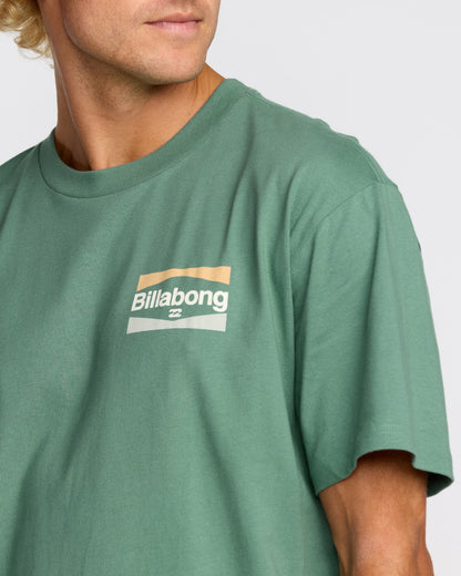 Walled Regular Short Sleeve T-Shirt - Sage Green | Billabong
