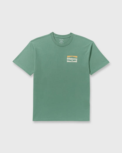 Walled Regular Short Sleeve T-Shirt - Sage Green | Billabong