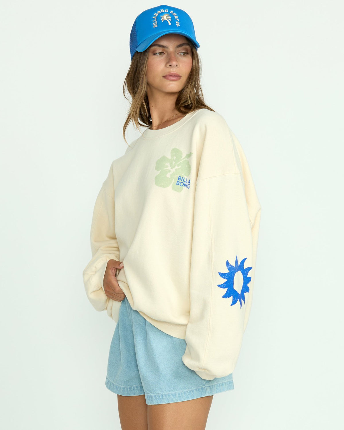 Water Signs Kendal Crewneck Sweatshirt - Whitecap | Billabong
