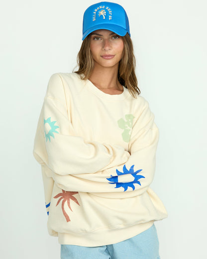 Water Signs Kendal Crewneck Sweatshirt - Whitecap | Billabong