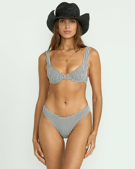 Wave Check Chloe Underwire Bikini Top - Black Pebble | Billabong