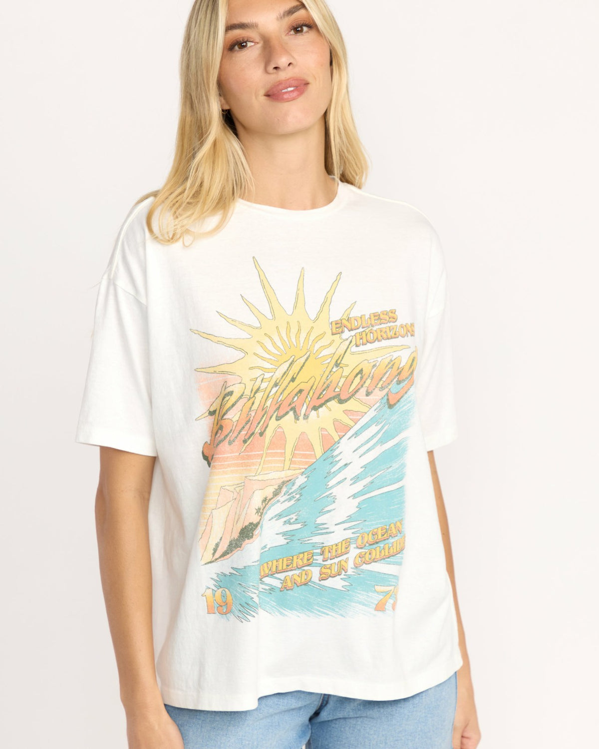 Where Suns Collide T-Shirt - Salt Crystal | Billabong