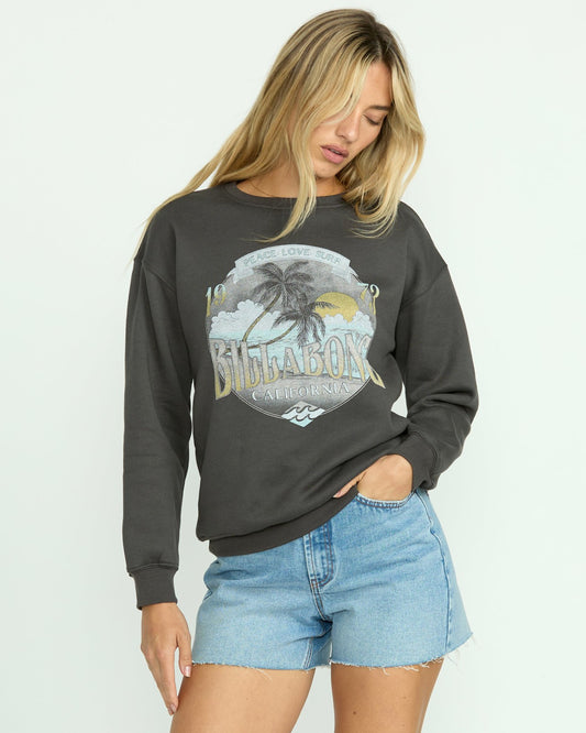 Wonderland Calls Crewneck Sweatshirt - Off Black | Billabong