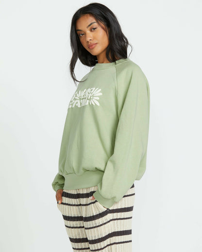 The Waves Crew Sweatshirt - Pistachio | Billabong