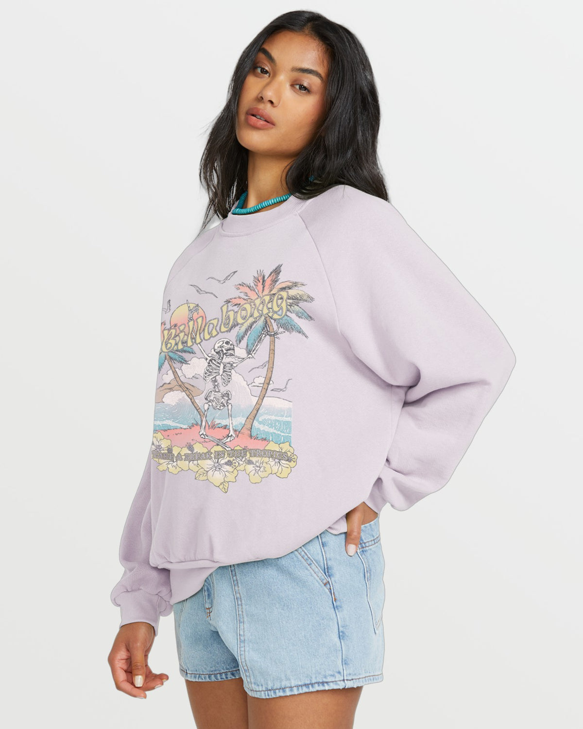 The Waves Crew Sweatshirt - Amethyst Smoke | Billabong