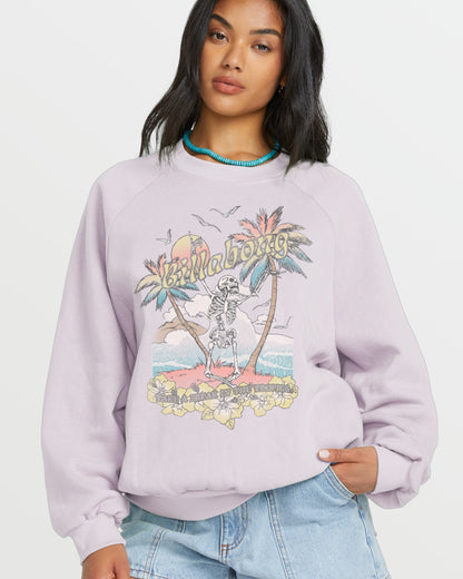 The Waves Crew Sweatshirt - Amethyst Smoke | Billabong