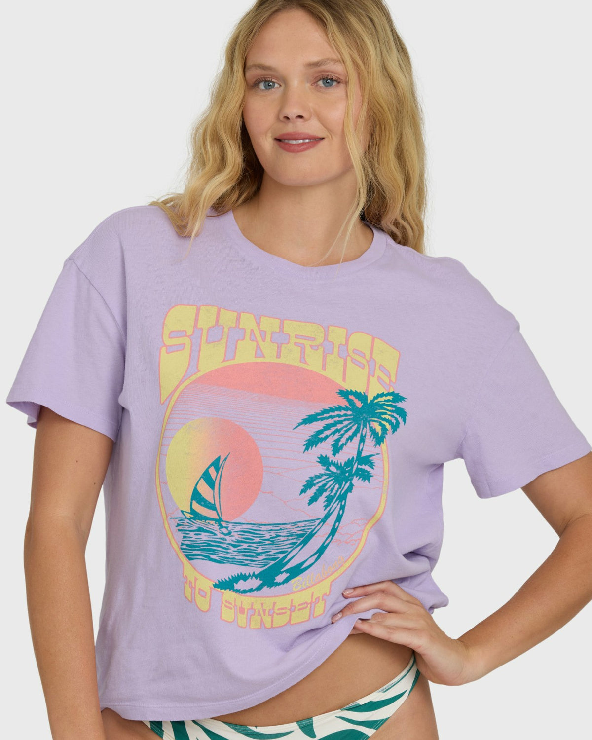 Sunrise To Sunset Short Sleeve T-Shirt - Peaceful Lilac | Billabong