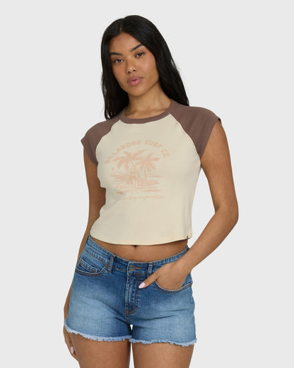 Paradise Raglan Short Sleeve T-Shirt - Kona | Billabong