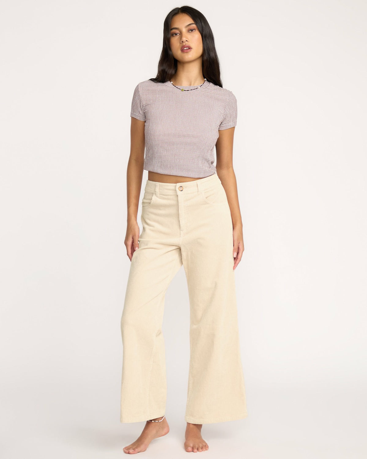 Free Fall High-Waist Cord Pants - Whitecap | Billabong