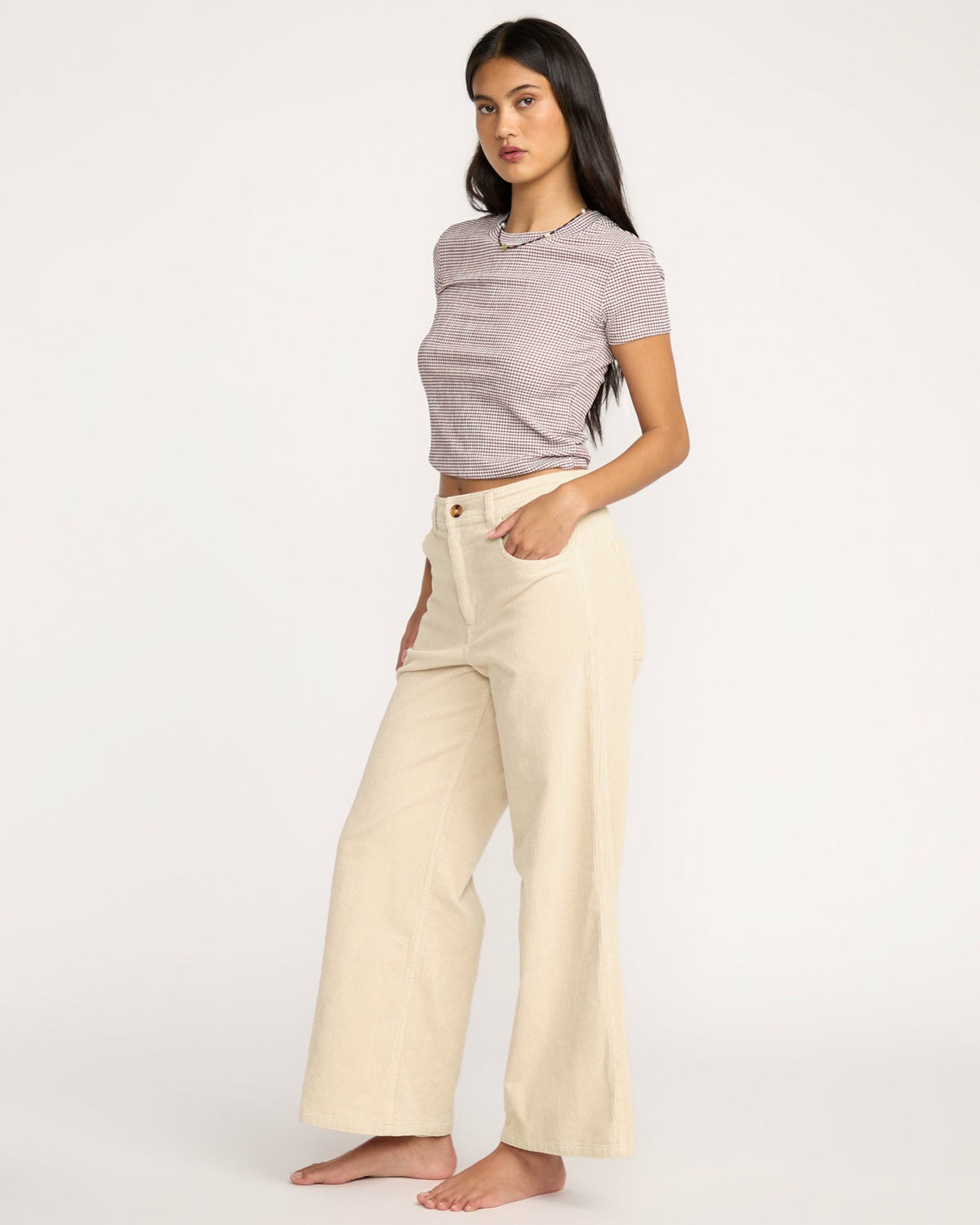 Free Fall High-Waist Cord Pants - Whitecap | Billabong